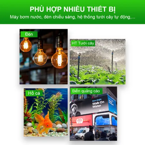 Công tắc hẹn giờ bật tắt điện 220V HG30 công suất lớn 30A, 28 chương trình và có thời gian chính xác