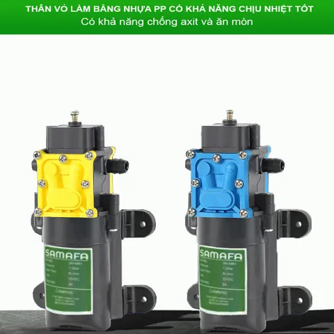 Máy tăng áp lực nước mini Samafa, máy bơm áp lực 12v áp suất nước mạnh, dùng tưới cây, rửa xe