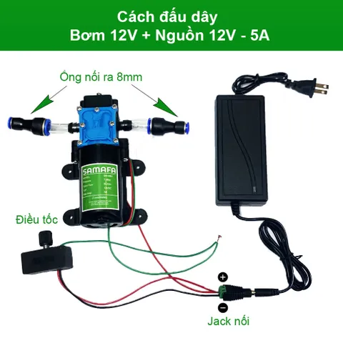 Trọn bộ máy bơm phun sương tưới tự động SAMAFA SM-MB1 chống nước tốt, áp lực nước mạnh