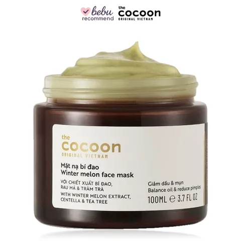 [BEBU] Mặt Nạ Bí Đao Cocoon 100ml Hỗ Trợ Ngừa Mụn Kiềm Dầu Làm Dịu Da Thuần Chay Dịu Nhẹ Tự Nhiên