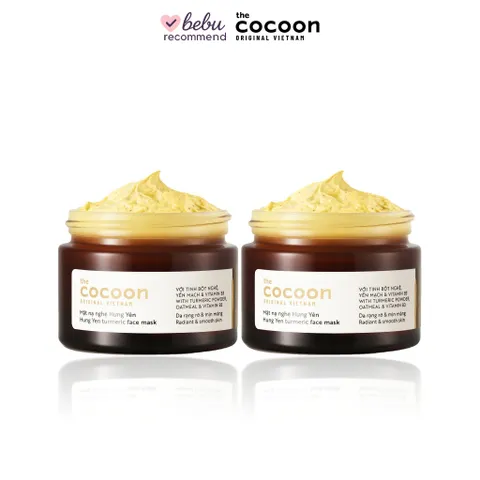 [BEBU] COMBO 2 Mặt Nạ Nghệ Hưng Yên Cocoon 2x30ml - Dưỡng Sáng Da Mờ Thâm Thuần Chay