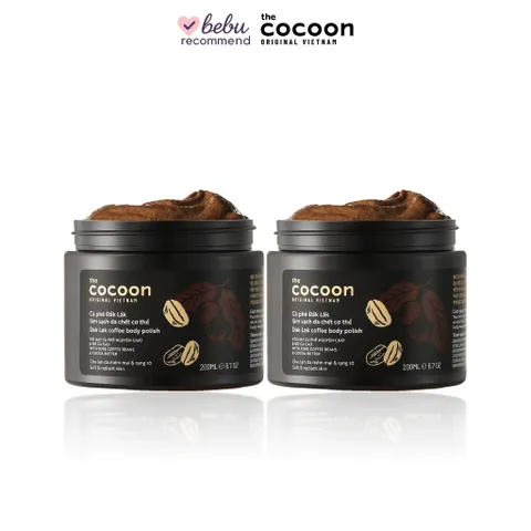 [BEBU] COMBO 2 Tẩy Tế Bào Chết Cà Phê Đắk Lắk Cocoon 2x200ml Thuần Chay Làm Sạch Da Mịn Màng