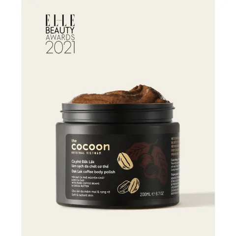 [BEBU] COMBO 2 Tẩy Tế Bào Chết Cà Phê Đắk Lắk Cocoon 2x200ml Thuần Chay Làm Sạch Da Mịn Màng