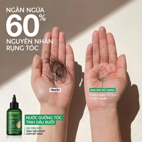 [BEBU] COMBO 2 Nước Dưỡng Tóc Tinh Dầu Bưởi Cocoon 2x310ml Giảm Gãy Rụng Kích Mọc Tóc