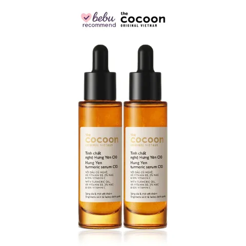 [BEBU] COMBO 2 Tinh Chất Nghệ Hưng Yên C10 Cocoon 2x30ml - Dưỡng Sáng Da Mờ Thâm Thuần Chay