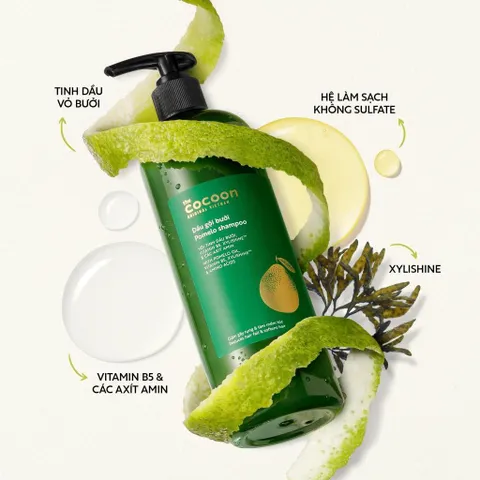 [BEBU] COMBO DU LỊCH Dầu gội bưởi không sulfate 50ml & Dầu xả bưởi 50ml Cocoon - TẶNG Gel tắm bí đao 50ml