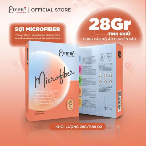 [BEBU] Hộp Mặt Nạ Emmié Microfiber Mask Bộ Sưu Tập Cầu Sung Dừa Đủ Xoà 10 Miếng x 28g Dưỡng Sáng Cấp Ẩm