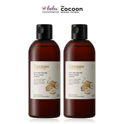 [BEBU] COMBO 2 Gel Bí Đao Rửa Mặt Cocoon 2x310ml Thuần Chay Làm Sạch Sâu Kiềm Dầu Mụn