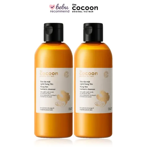 [BEBU] COMBO 2 Sữa Rửa Mặt Nghệ Hưng Yên Cocoon 2x310ml - Thuần Chay Làm Sạch Da Sáng Mịn Rạng Rỡ