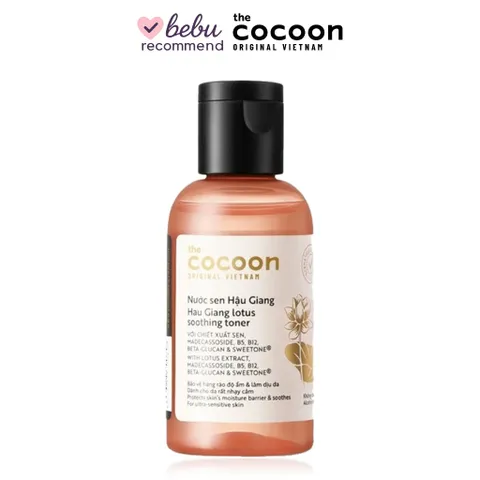 [BEBU] Nước Cân Bằng Cocoon Sen Hậu Giang 500ml Toner Phục Hồi Dịu Nhẹ Cho Da Nhạy Cảm