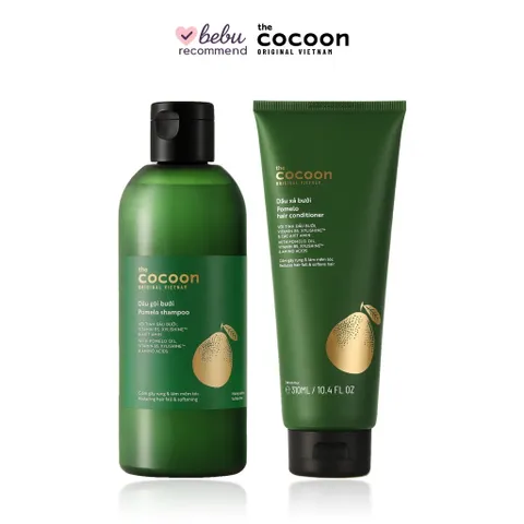 [BEBU] COMBO Dầu gội bưởi không sulfate 310ml và Dầu xả bưởi 310ml Cocoon dưỡng tóc mềm mượt giảm gãy rụng