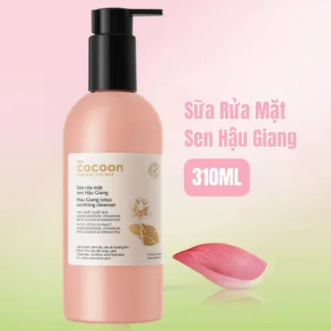 [BEBU] FLASH SALE COMBO 2 Sữa Rửa Mặt Sen Hậu Giang 310ml Cocoon 2x310ml Thuần Chay Dưỡng Ẩm Làm Sạch Dịu Da