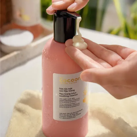 [BEBU] FLASH SALE COMBO 2 Sữa Rửa Mặt Sen Hậu Giang 310ml Cocoon 2x310ml Thuần Chay Dưỡng Ẩm Làm Sạch Dịu Da