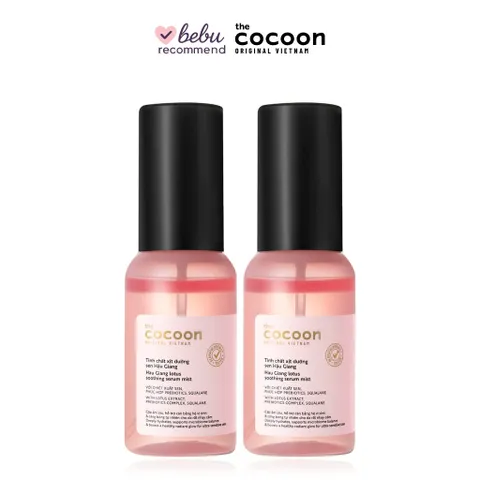 [BEBU] COMBO 2 Tinh chất xịt dưỡng Sen Hậu Giang Cocoon Thuần Chay Dưỡng Ẩm Phục Hồi Da 2x50ml