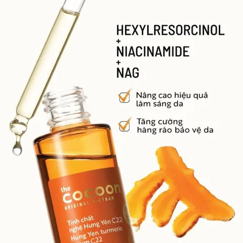 [BEBU] Tinh Chất Nghệ Hưng Yên C22 Cocoon 30ml Dưỡng Sáng Da Mờ Thâm Dành Cho Mọi Loại Da