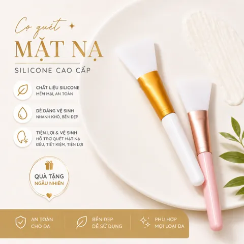 [BEBU] Cọ Quét Mặt Nạ Silicone Cao Cấp Dụng Cụ Skincare Tiện Lợi Cho Da Mặt