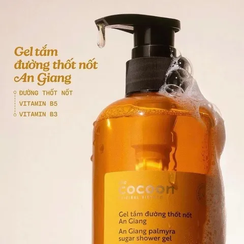 [BEBU] Gel Tắm Đường Thốt Nốt Cocoon 50ml Sữa Tắm Thuần Chay Làm Sạch Và Dưỡng Ẩm Da Mịn Màng