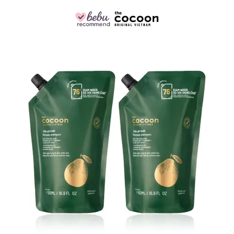 [BEBU] COMBO 2 Túi Refill Dầu Gội Bưởi Không Sulfate 500ml Cocoon 2x500ml Giảm Gãy Rụng Dưỡng Tóc Mềm Mại