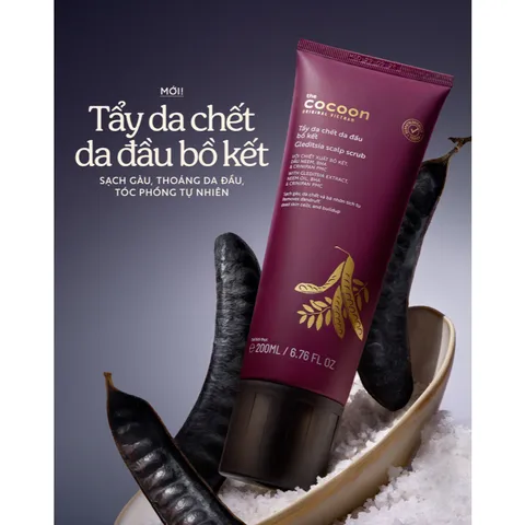 [BEBU] Tẩy Tế Bào Chết Da Đầu Bồ Kết Cocoon 200ml Làm Sạch Gàu Và Bã Nhờn Da Đầu Thông Thoáng
