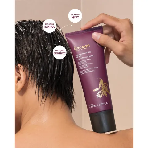 [BEBU] Tẩy Tế Bào Chết Da Đầu Bồ Kết Cocoon 200ml Làm Sạch Gàu Và Bã Nhờn Da Đầu Thông Thoáng