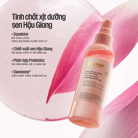 [BEBU] Tinh Chất Xịt Dưỡng Sen Hậu Giang Cocoon 200ml Cấp Ẩm Sâu Cho Da Nhạy Cảm