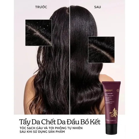 [BEBU] COMBO 2 Tẩy Tế Bào Chết Da Đầu Bồ Kết Cocoon 2x200ml - Sạch Gàu Hỗ Trợ Giảm Rụng Tóc Thuần Chay