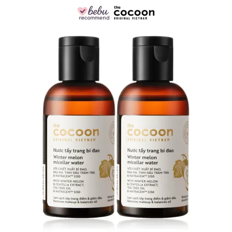 [BEBU] COMBO 2 Nước Tẩy Trang Bí Đao Cocoon 2x50ml - Làm Sạch Sâu Dịu Nhẹ Cho Da Dầu Mụn