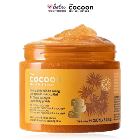 [BEBU] Tẩy Da Chết Cơ Thể Đường Thốt Nốt An Giang Cocoon 200ml Thuần Chay Làm Mịn Da Và Dưỡng Ẩm