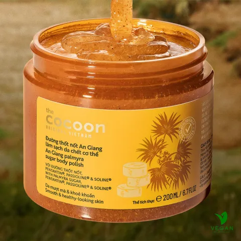 [BEBU] Tẩy Da Chết Cơ Thể Đường Thốt Nốt An Giang Cocoon 200ml Thuần Chay Làm Mịn Da Và Dưỡng Ẩm