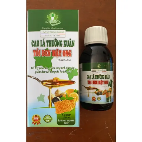 Siro Ho Thường Xuân Giảm Ho Mật Ong Tỏi Đen
