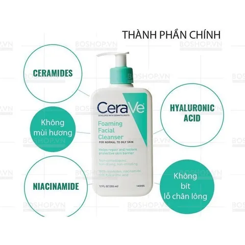 [Chính Hãng] Sữa Rửa Mặt CeraVe Foaming Facial Cleanser Bản Mỹ 355ml - 473ml BẢN MỸ USA