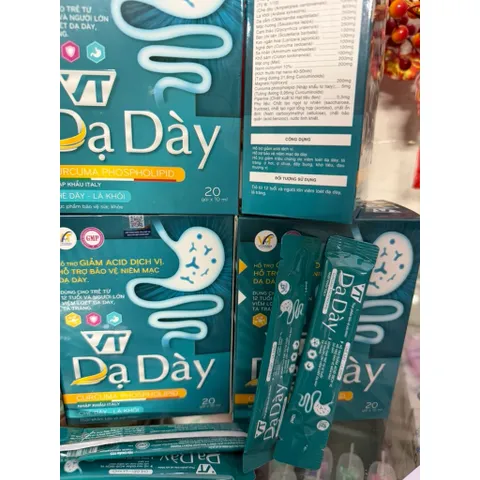 dạ dày vt hộp 20 gói chiết xuất chè dây, lá khôi hỗ trợ giảm acid dịch vị, viêm loét dạ dày