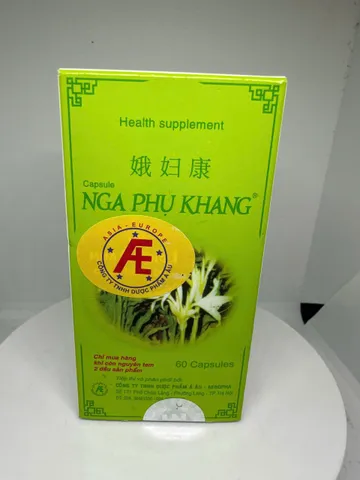 Nga Phụ Khang hỗ trợ giảm sự tiến triển u xơ tử cung, u nang buồng trứng (Lọ 60 viên)