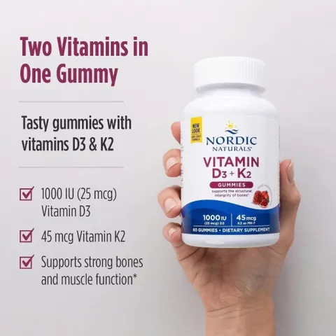 Thực Phẩm Bổ Sung Vitamin D3 K2 Nordic Naturals Pomegranate 60 Viên Gummies