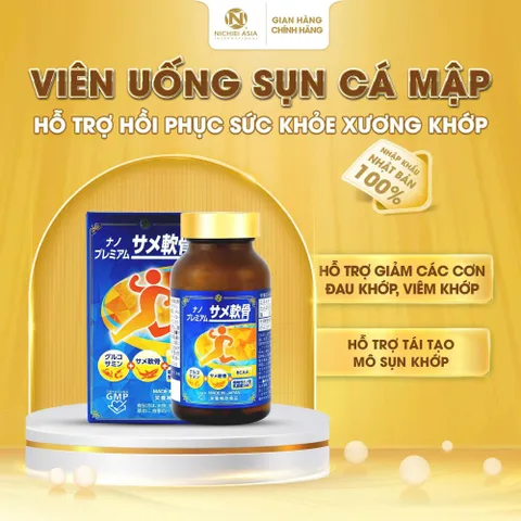 Nano Premium Shark Cartilage 150 viên - Bổ sung glucosamin và bột chiết xuất sụn cá mập hỗ trợ tốt cho khớp Nhật Bản