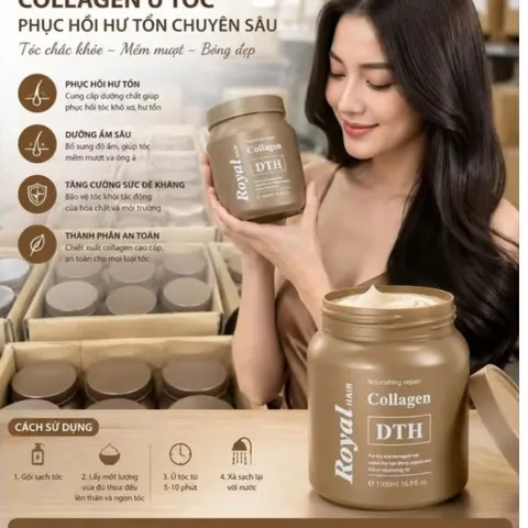 Kem Ủ Tóc Collagen DTH 1000ml – Hấp Dầu Chăm Sóc Tóc Khô Xơ, Hư Tổn, Uốn Duỗi Nhuộm