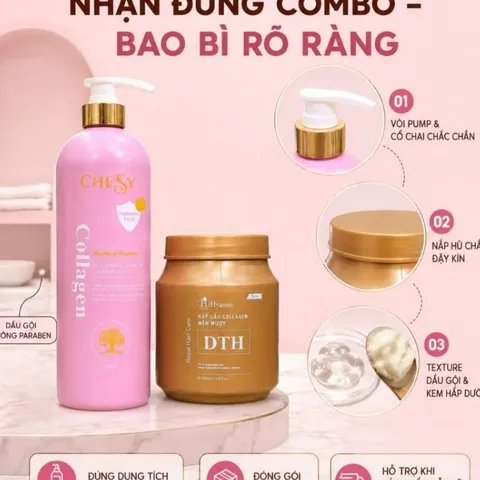 🔥 COMBO BỘ 3 CHĂM SÓC TÓC DẦU GỘI CHESY + DẦU XẢ CHESY + HẤP DẦU HYAMIN – CHĂM TÓC TẠI NHÀ NHƯ Ở SALON 💗