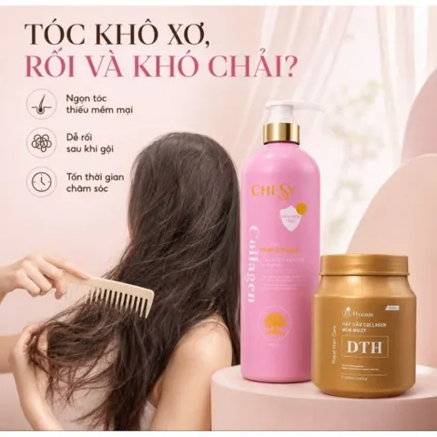 Combo Phục Hồi Tóc Hư Tổn: Dầu Gội CHESY & Kem Ủ Hấp Dầu HYAMIN – Tóc Khỏe Đẹp Chuẩn Salon