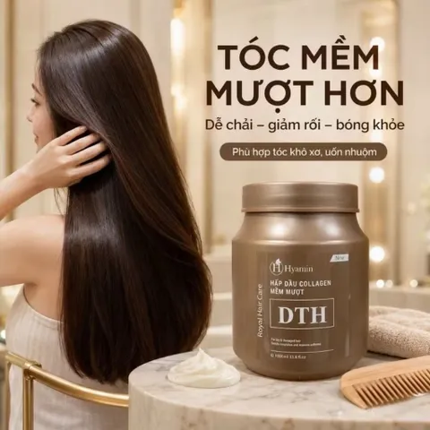 ? Hấp Dầu HYAMIN DTH Collagen Loại 1 – Kem Ủ Tóc Dưỡng Mượt Tóc Khô Xơ | Chốt Đơn Ngay