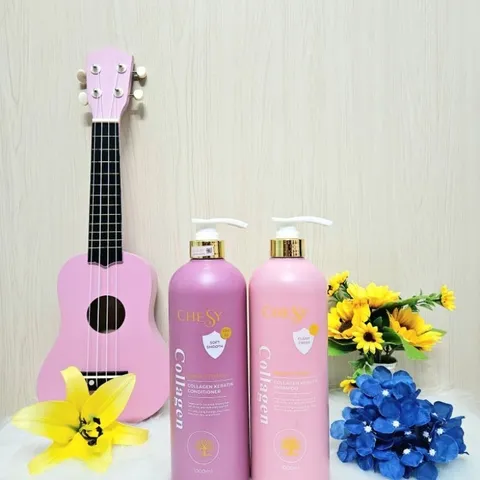🌸 COMBO DẦU GỘI + DẦU XẢ CHESY COLLAGEN KERATIN 1000ML 🌸