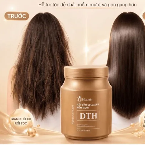 Hấp Dầu HYAMIN DTH Collagen Loại 1 Chính Hãng – Ủ Tóc Khô Xơ, Rối, Thiếu Dưỡng Chất