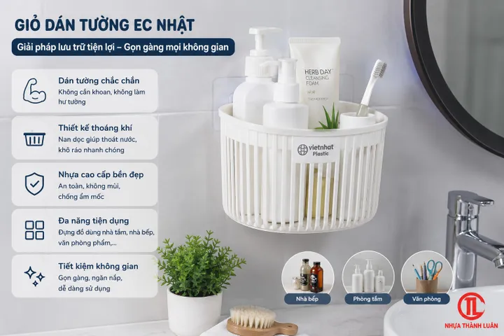 GIỎ DÁN TƯỜNG SỌC NHẬT 3246
