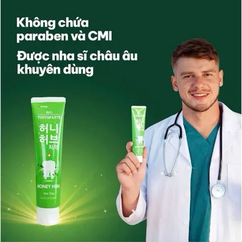 [ Chính Hãng ] Kem đánh răng thảo dược trắng răng Lath Beauty Hàn Quốc Honey Herb 150g giảm viêm răng