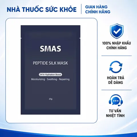 Mặt nạ SMAS Peptide Silk Mask 10 Miếng - Dưỡng ẩm và Phục hồi Da Cao Cấp, Hỗ Trợ Da Khỏe Mạnh, Phù Hợp Mọi Loại Da 837308