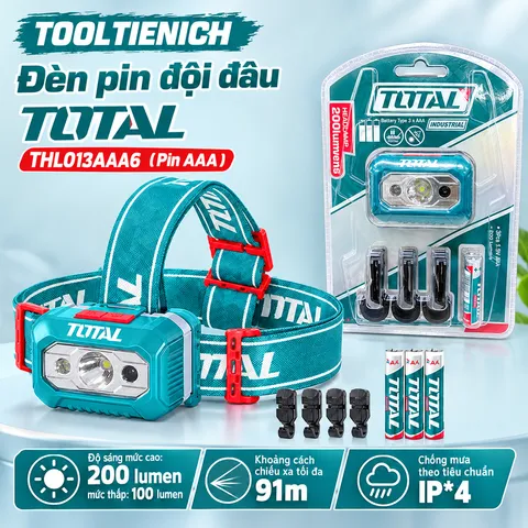 ĐÈN ĐỘI ĐẦU TOTAL THL013AAA6 – 200 LUMEN, CHIẾU XA 91M
