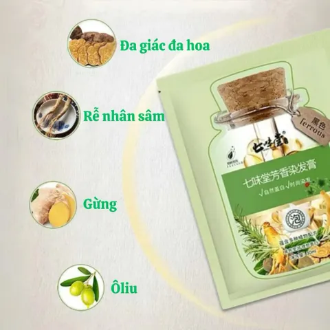[ Chính hãng ] Dầu gội phủ bạc nhuộm tóc Goperfect thảo dược 25ml