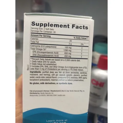 Dầu cá Omega-3 Nordic Naturals Ultimate Omega CoQ10 60v 837430