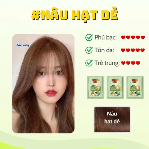 [ Chính hãng ] Dầu gội phủ bạc nhuộm tóc Goperfect thảo dược 25ml
