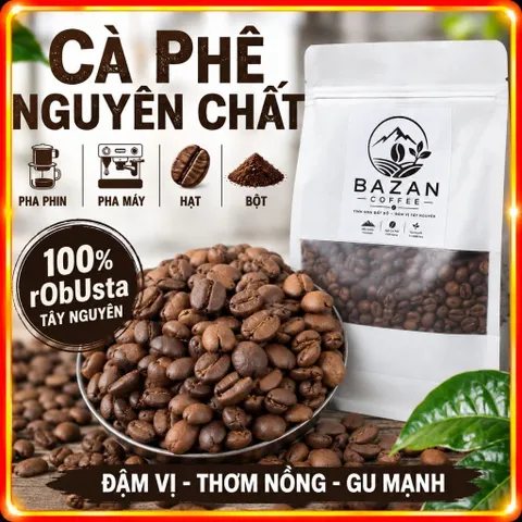 1kg Cà Phê Rang Xay Nguyên Chất - Gu Mạnh, Đậm Vị Tây Nguyên, Pha Phin, Pha Máy, Cà Phê Hạt, Bột, BAZAN COFFEE 47