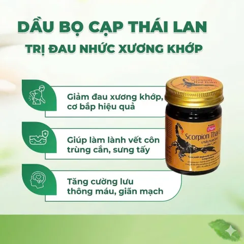 Dầu cù là Thái Lan cao xoa bóp Hổ, Bò cạp, Rắn hổ mang Banna 50g